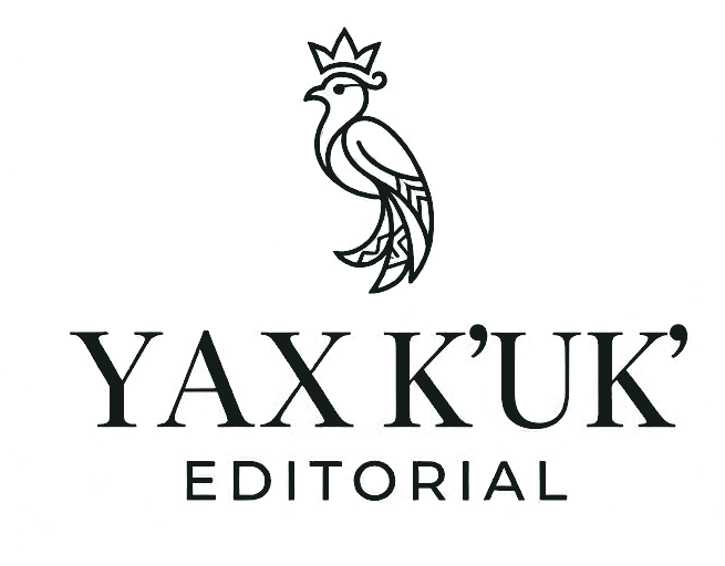YAX K’UK’ EDITORIAL — logotipo oficial con ave coronada